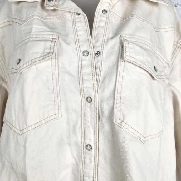 NWT Kensie Size M Denim Shacket - Picture 7 of 8